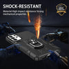 For Samsung Galaxy S25 Ultra 5G Ring Holder Armor Hybrid Phone Case(Black)