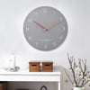 Round Silent Clock Walnut Wall Clock