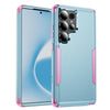 For Samsung Galaxy S25 Ultra 5G TPU + PC Shockproof Protective Phone Case(Grey Green + Pink)