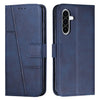 For Samsung Galaxy A36 5G Stitching Calf Texture Buckle Leather Phone Case(Blue)