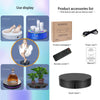 22cm USB Charging Rotating Display Stand Video Shooting Props Turntable, Load: 10kg, No Battery(Black)