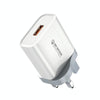 WK WP-U57 Max 18W Maxspeed QC3.0 Fast Charger + USB to 8 Pin Data Cable, Plug Type:UK Plug