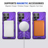 For Samsung Galaxy S25 Ultra 5G MagSafe Magnetic Shockproof Phone Case with Ring Holder(Purple)