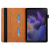 For Samsung Galaxy Tab A8 10.5 2021 X200/X205 Rhombus Skin Feel Horizontal Flip Tablet Leather Case with Card Slots & Holder(Brown)