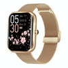 AK58 1.96 inch Screen Bluetooth Smart Watch, Steel Band, Support Health Monitoring & 100+ Sports Modes(Gold)