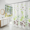 100x180cm Leaf Printed Waterproof Shower Curtain Thickened Polyester Bathroom Curtain Cloth