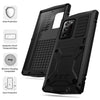 For Samsung Galaxy Note 20 Ultra R-JUST Shockproof Waterproof Dust-proof Metal + Silicone Protective Case with Holder(Black)