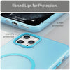 For iPhone 11 Pro Max MagSafe Frosted Translucent TPU + PC Full Coverage Phone Case(Blue)