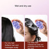Silicone Hair Wash Brush Home Scalp Cleaning Shampoo Comb(Purple)