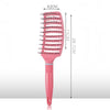 Fluffy Rib Comb Massage Comb(Pink Tip Handle)