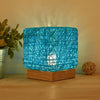 USB Square Sepak Takraw Table Lamp Bedroom Bedside Decorative Light, Spec: Button Switch+Base(Blue)