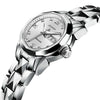 JIN SHI DUN 8813 Fashion Waterproof Luminous Automatic Mechanical Watch, Style:Women(Silver White)
