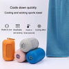 Sports Towel Set Travel Portable Quick Dry Cold Feeling Towel With Silicone Sleeve Storage Bag, Size: 30x80cm(Grey)