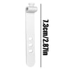 100pcs /Pack 73mm 3-Hole Silicone Cable Tie Wire Winder Organizer(Black)