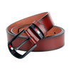 Dandali L8033 Men Retro Casual Antique Pin Buckle Leather Belt Waistband, Size: 110-125cm (Brown)