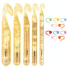 5 PCS/Set+10 Pins Transparent Bold Crystal Crochet Knitting Tool Set