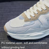LY-982 Breathable and Comfortable Running Shoes PU Stitching Mesh Casual Shoes, Size: 39(Beige)
