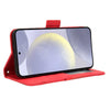 For Samsung Galaxy S24 FE 5G Skin Feel Calf Texture Card Slots Leather Phone Case(Red)