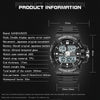 SANDA 6025 Dual Time Digital Display Luminous Calendar Waterproof Multifunctional Men Sports Quartz Watch(Black Blue)