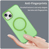 For iPhone 13 MagSafe Frosted Translucent TPU + PC Full Coverage Phone Case(Green)