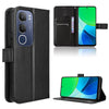 For vivo Y19s 4G Diamond Texture Leather Phone Case(Black)