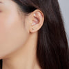 S925 Sterling Silver Golden Stars Ear Studs Women Earrings