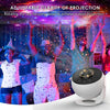 Galaxy Night Light Star Projector LED Table Lamp Children Room Decor With 12pcs Film Disc(Black and White)
