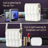 For Samsung Galaxy Z Flip6 BFB04 Plaid Crossbody Fold Phone Bag(White)