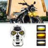 26W 3000LM Car Motorcycle IP68 Waterproof Skull Style Spotlight(Silver)