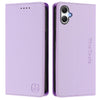 For Samsung Galaxy A06 4G RC01 Dual-Folded Magnetic Suction RFID Leather Phone Case(Light Purple)