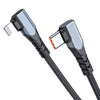 ADC-009 20W USB-C/Type-C to 8 Pin Double Elbow Data Cable, Length:1m