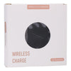 10W QI Plaid Pattern Round Metal Wireless Charger (Black)