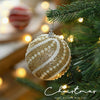 8cm Christmas Ball Christmas Tree Decoration Sequin Pearl Ball Hanging Ornament(Pink)