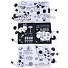 Tail Cloth Book Baby Enlightenment 3D Early Education Cloth Book(Black and White Farm)