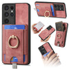 For Samsung Galaxy S25 Ultra 5G Retro Splitable Magnetic Card Bag Leather Phone Case(Pink)