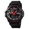 SKMEI 1357 Mens Multifunctional Sports Digital Watch Student Waterproof Watch(Red)