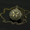 Butterfly Pattern Zinc Alloy Chain Analog Quartz Pocket Watch