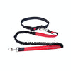 Hands-Free Dog Running Leash, Bungee, Reflective, Black+Red