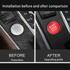 Car Engine Start Key Push Button Cover Trim Aluminum Alloy Sticker Decoration for Audi(Red)