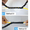 18m PE Spiral Pipes Wire Winding Organizer Tidy Tube, Nominal Diameter: 4mm(Black)