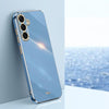 For Samsung Galaxy S25 5G XINLI Straight 6D Plating Gold Edge TPU Phone Case(Celestial Blue)