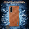 For Samsung Galaxy A36 AZNS Electroplated Edge Carbon Fiber Texture Phone Case(Black)