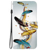 For Samsung Galaxy S24 Ultra 5G Crystal Texture Colored Drawing Leather Phone Case(Gold Butterfly Feathers)