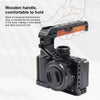 PULUZ 3/8 inch Camera Wooden Top Handle with Cold Shoe Mount(Black)
