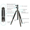 TRIOPO 853 Adjustable Portable Carbon Fiber Tripod with D2-A Ball Head for SLR Camera