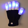 LED Colorful Luminous Performance Gloves Children Gloves, One Pair, Suitable Age:About 10 Years Old(Black)