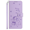 For Samsung Galaxy A56 5G Embossed Kitten Phone Leather Case with Lanyard(Purple)