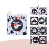 Baby Cloth Book Tear-proof Rustle Sound Quiet Books For Kids, Style: Black Red Transportation
