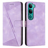For vivo Y300 Global / V40 Lite IDN Dream Triangle Leather Phone Case with Lanyard(Purple)