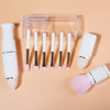 8-in-1 Square Makeup Brush Mini Portable Retractable Blush Brush Eye Shadow Brush Novice Makeup Set(Light-skinned)